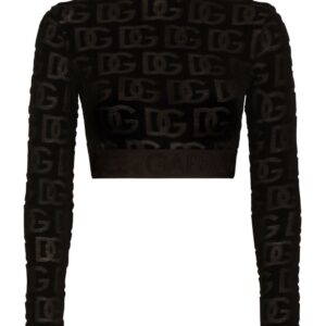 Dolce & Gabbana DG-logo jacquard crop top