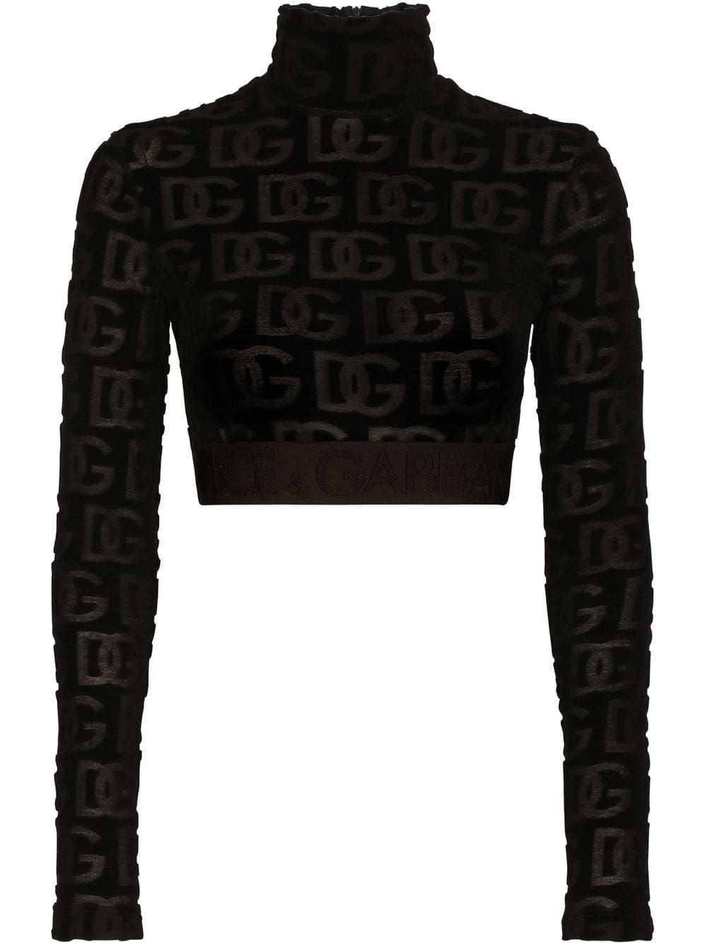 Dolce & Gabbana DG-logo jacquard crop top