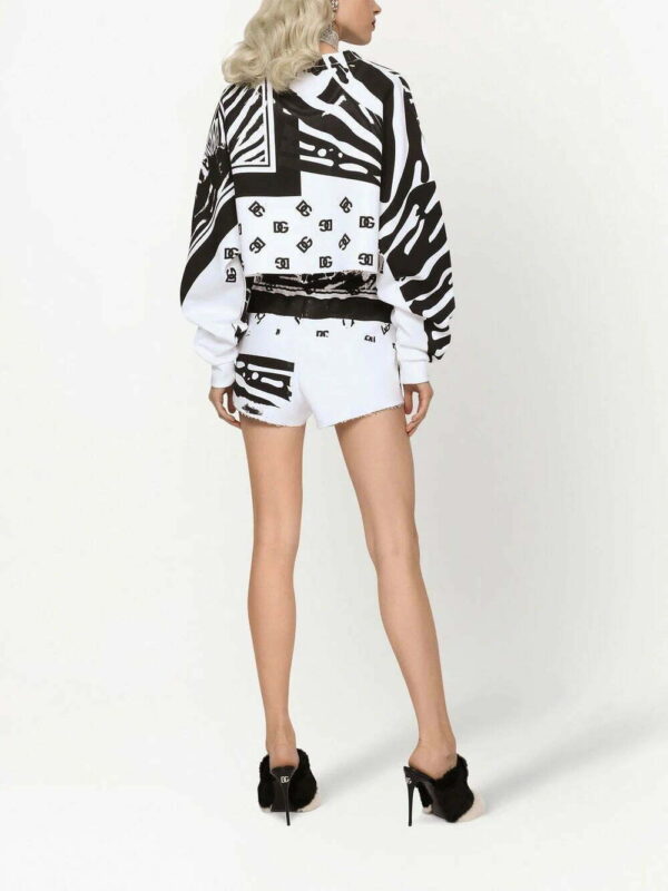 Dolce & Gabbana  zebra print cropped sweatshirt - Image 4