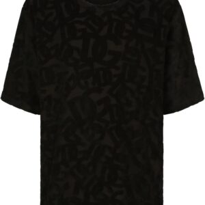 Dolce & Gabbana velvet-effect logo T-shirt
