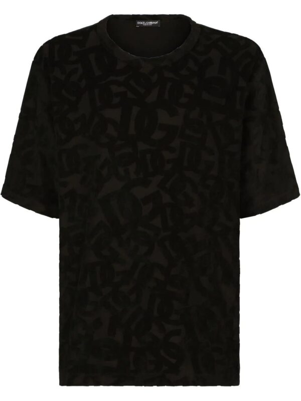 Dolce & Gabbana  velvet-effect logo T-shirt
