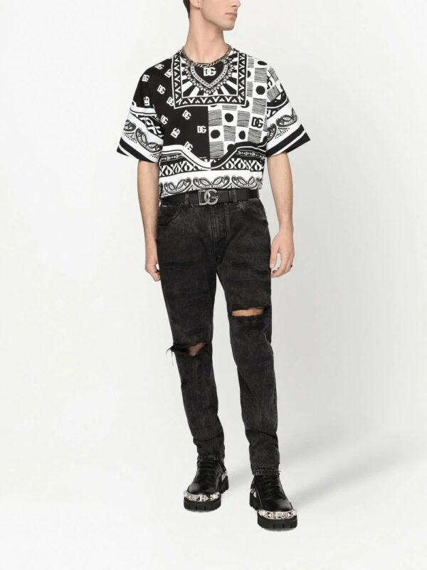 Dolce & gabbana bandana print cotton T-shirt - Image 3