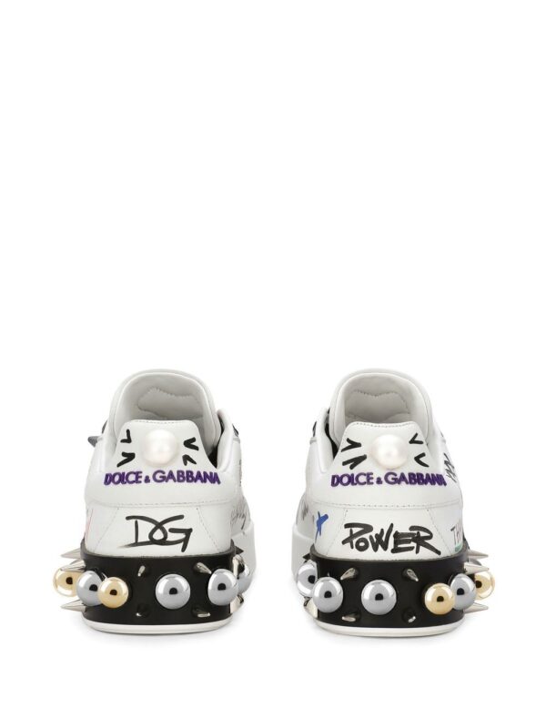 Dolce & Gabbana Portofino patch-detail leather sneakers - Image 3
