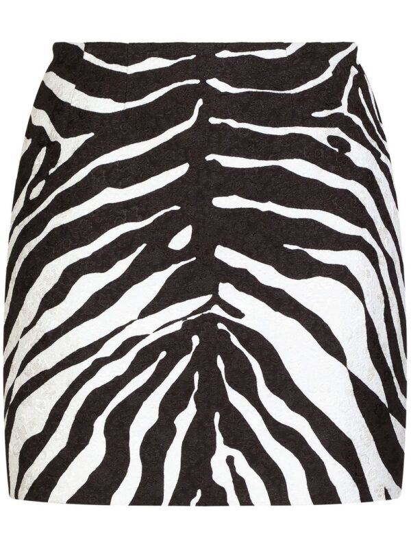 Dolce & Gabbana  zebra print brocade miniskirt