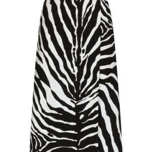 Dolce & Gabbana  Cady zebra print midi skirt
