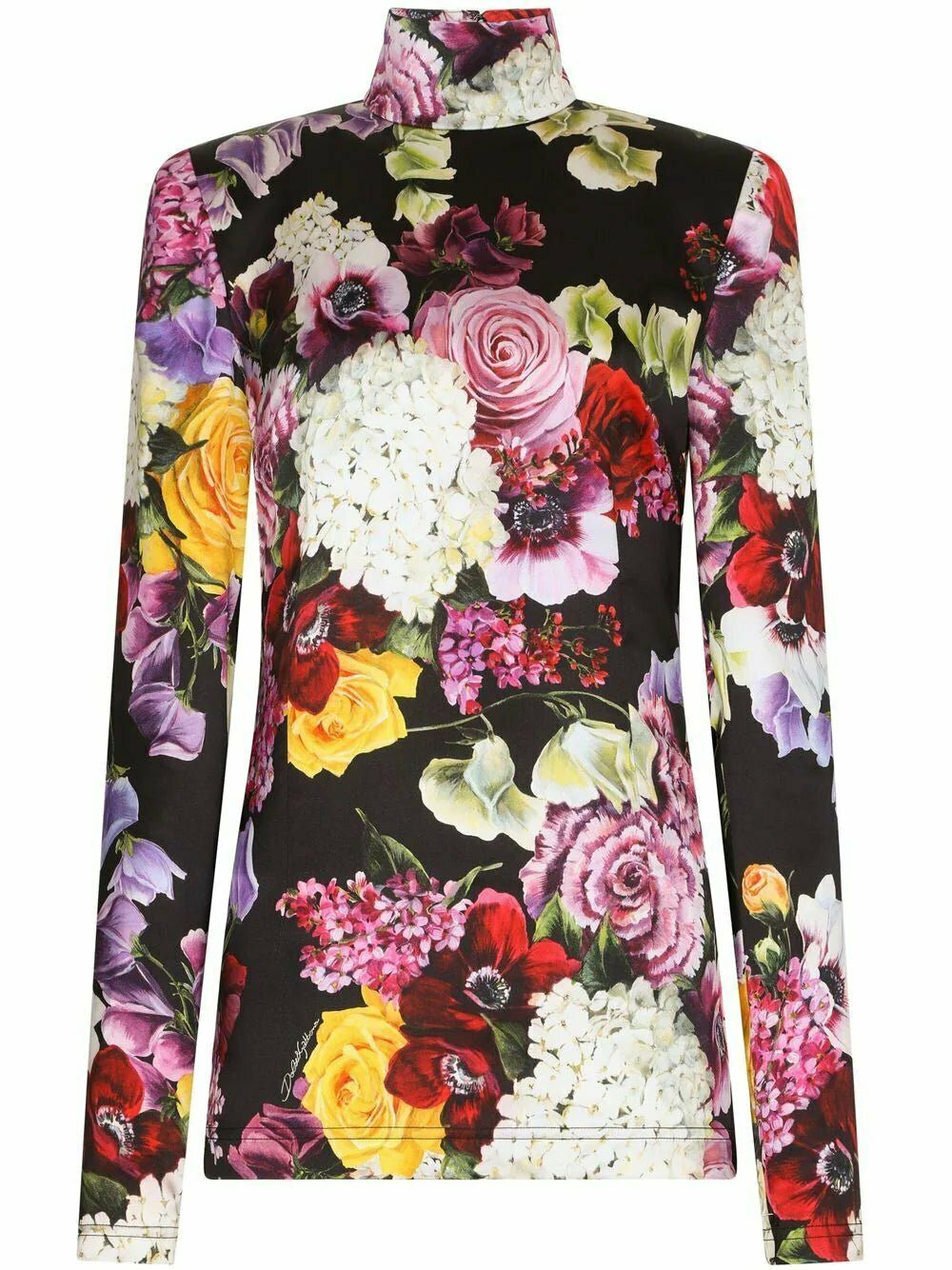 Dolce & Gabbana floral-print turtleneck top