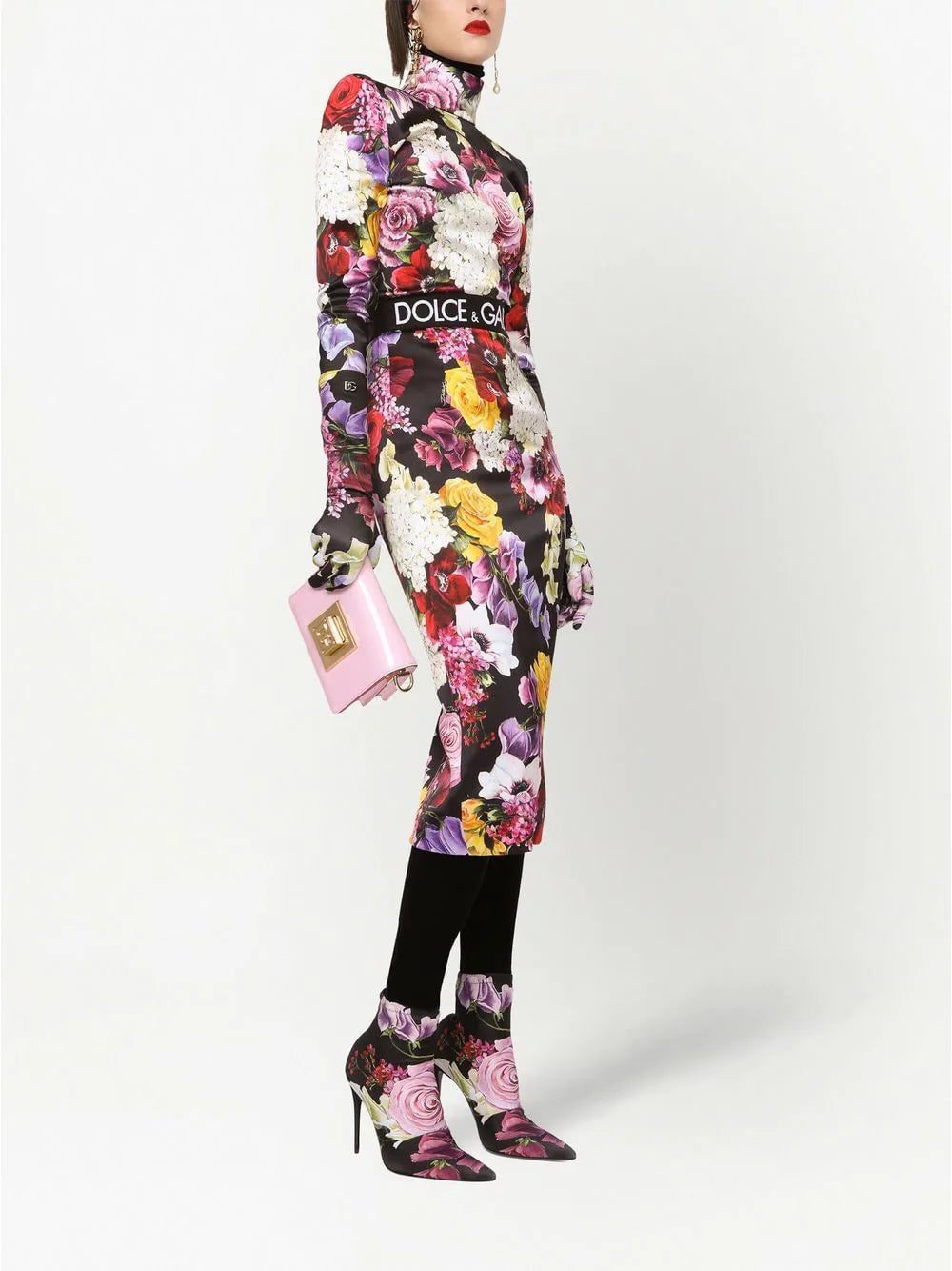 Dolce & Gabbana floral-print turtleneck top - Image 2
