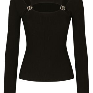 Dolce & Gabbana logo-appliqué ribbed jumper