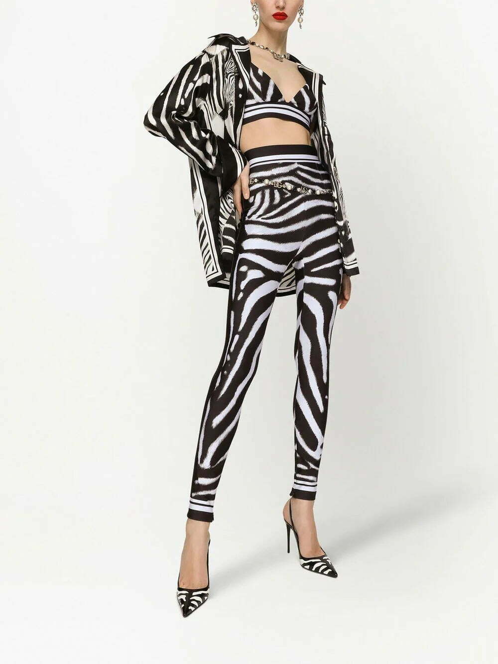 Dolce & Gabbana zebra-print cropped top - Image 2