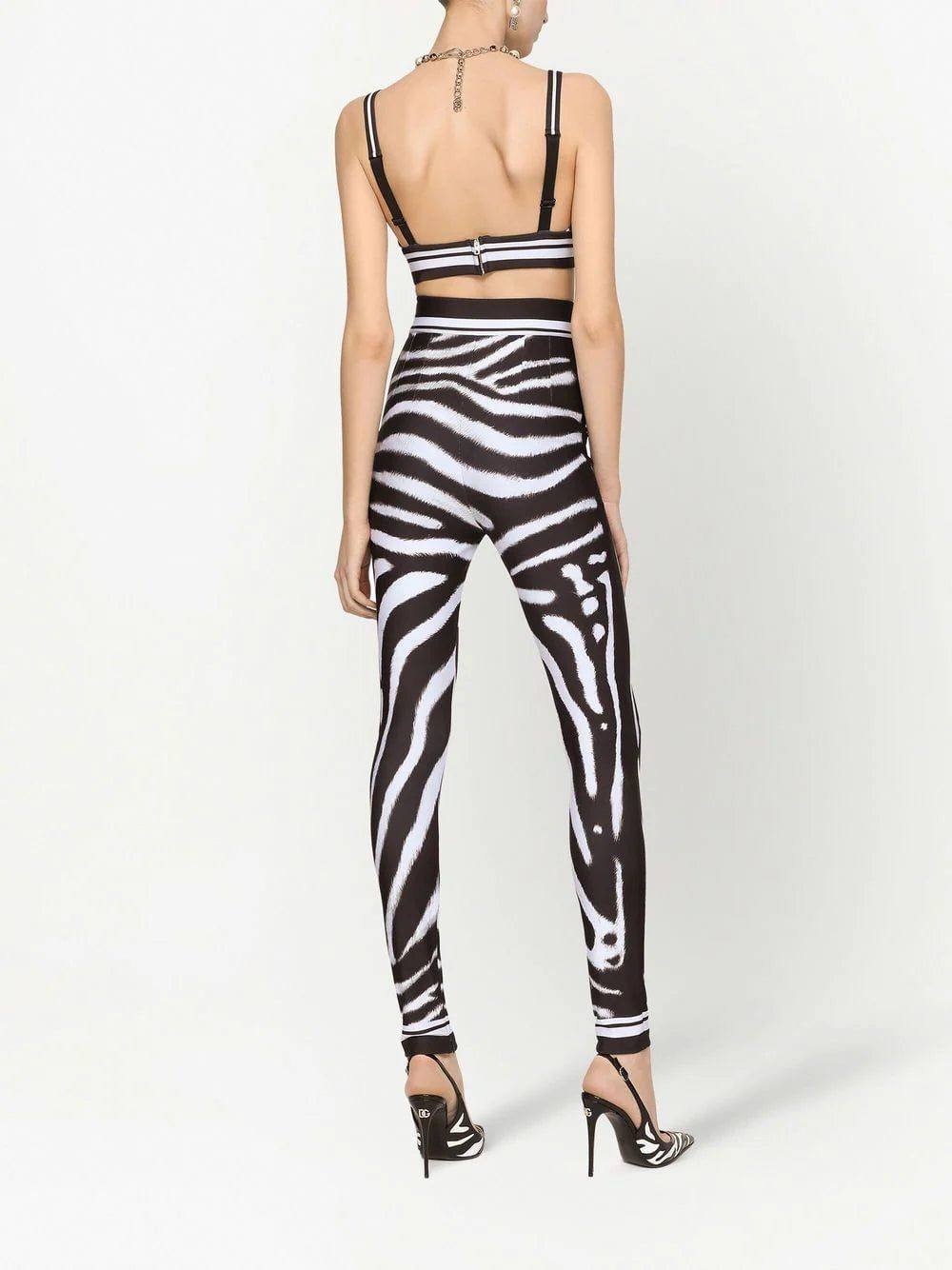 Dolce & Gabbana zebra-print cropped top - Image 4