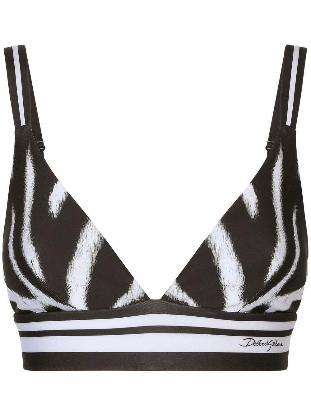Dolce & Gabbana zebra-print cropped top