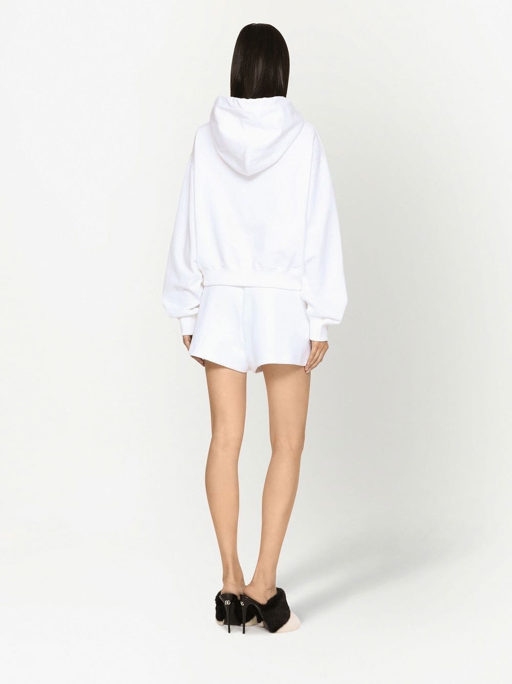 Dolce & Gabbana logo-embossed drawstring hoodie - Image 4