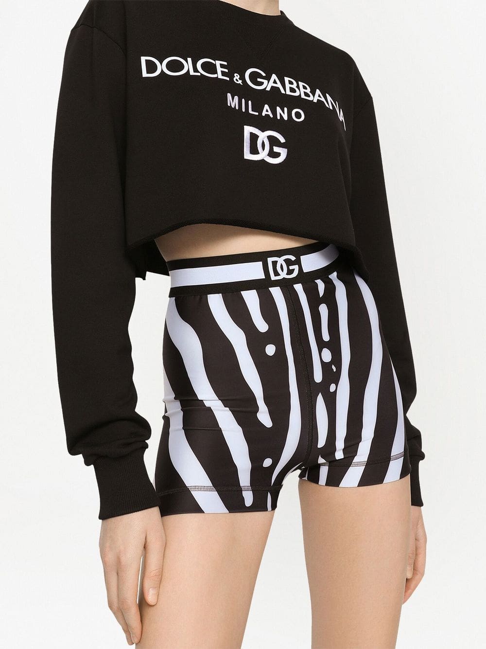 Dolce & Gabbana logo-print cropped sweatshirt - Image 5