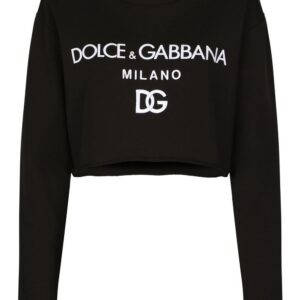 Dolce & Gabbana logo-print cropped sweatshirt