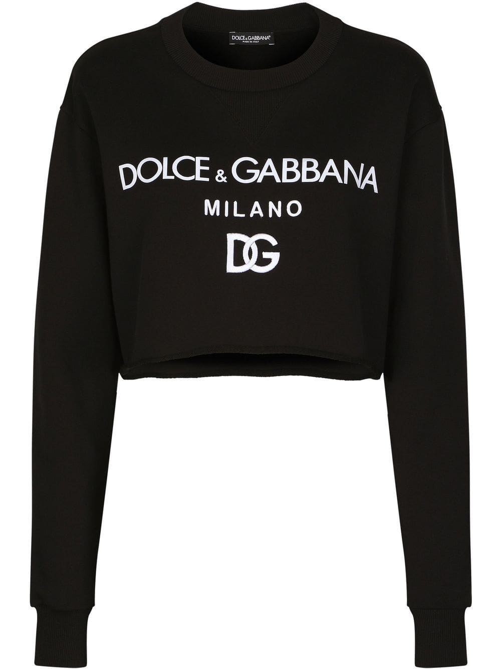 Dolce & Gabbana logo-print cropped sweatshirt