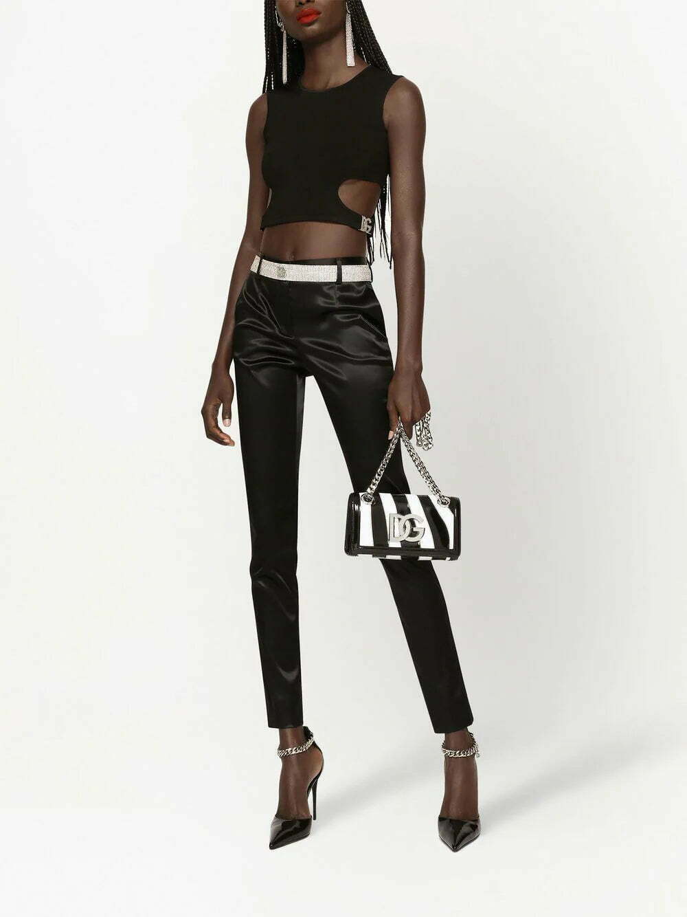 Dolce & Gabbana logo-plaque cut-out tank top - Image 2