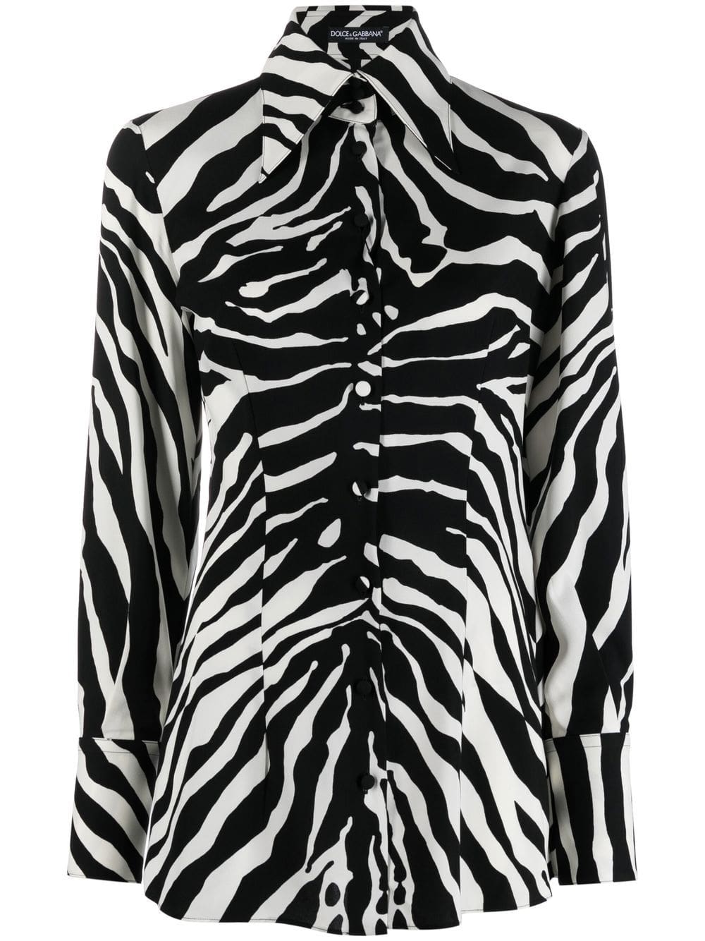 Dolce & Gabbana zebra-print silk shirt