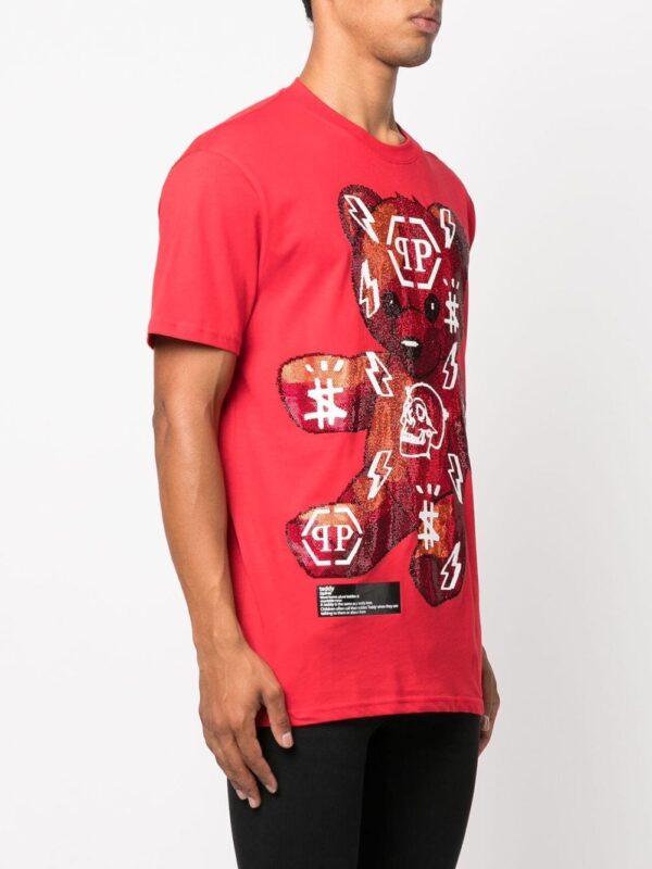 Philipp Plein  teddy-logo print T-shirt - Image 3