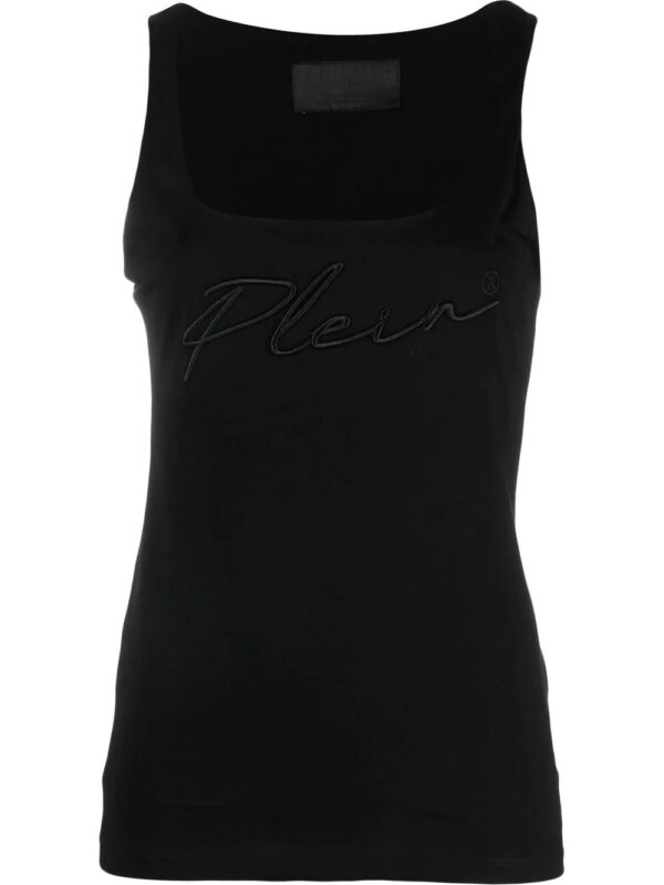Philipp Plein  embroidered logo vest top