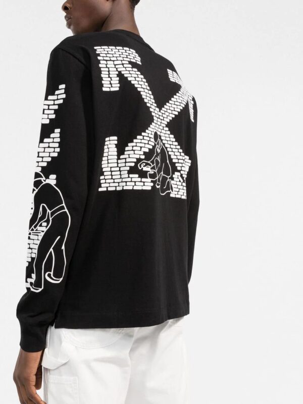Off-White  logo-print long sleeve T-shirt - Image 3