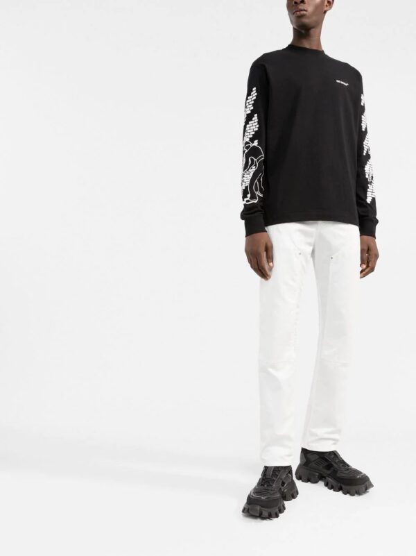 Off-White  logo-print long sleeve T-shirt - Image 2