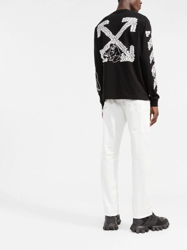 Off-White  logo-print long sleeve T-shirt - Image 4