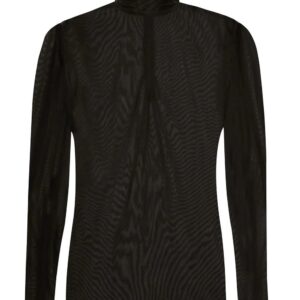 Dolce & Gabbana sheer jersey roll-neck top