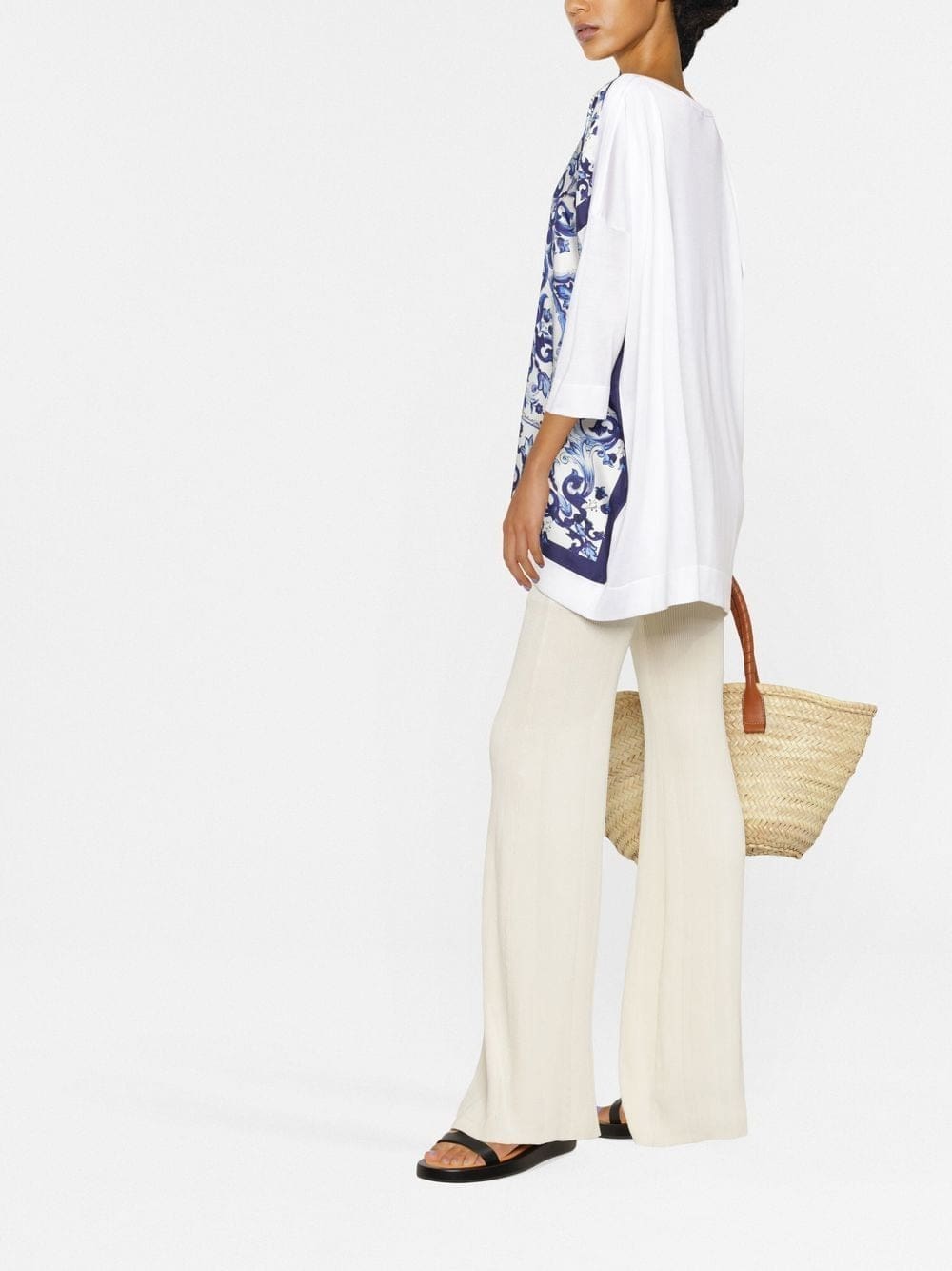 Dolce & Gabbana Majolica-print silk blouse - Image 3