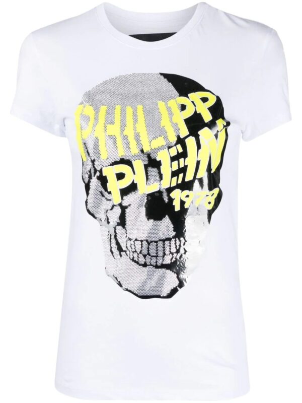 Philipp Plein  skull-strass v-neck T-shirt