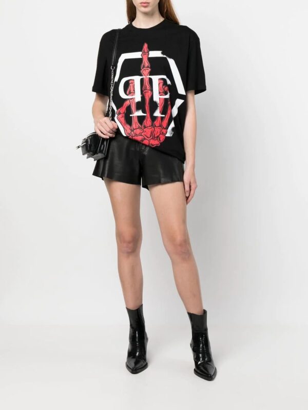Philipp Plein  skeleton graphic-print T-shirt - Image 3