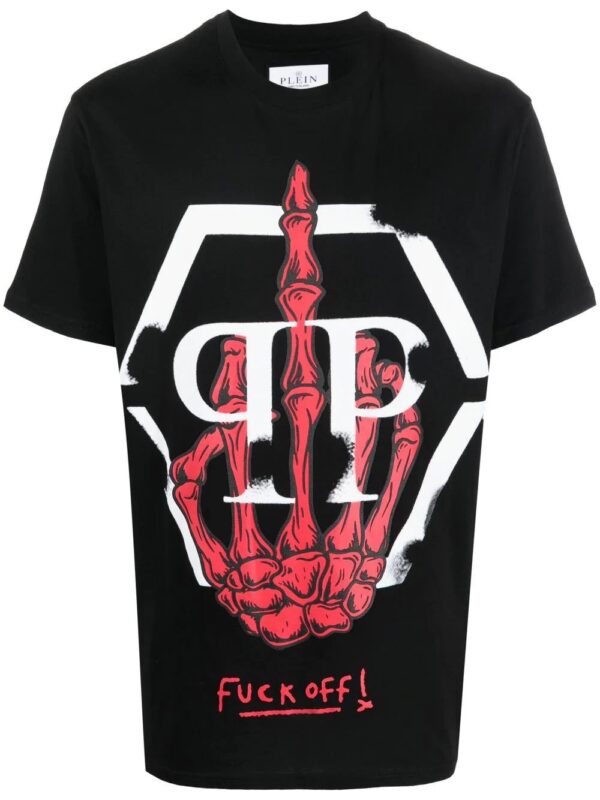 Philipp Plein  skeleton graphic-print T-shirt