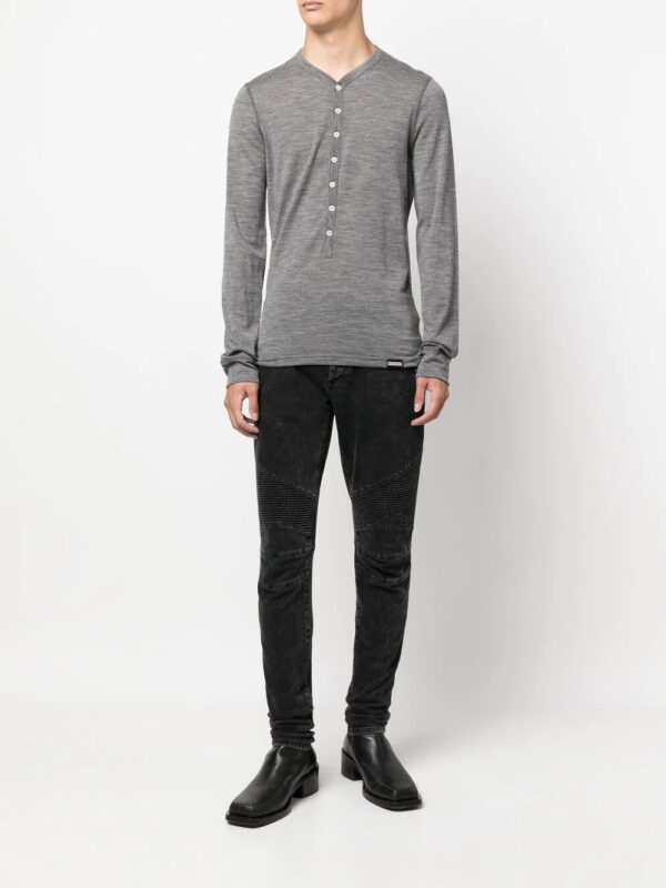 Dsquared2  logo-patch long-sleeve T-shir - Image 2