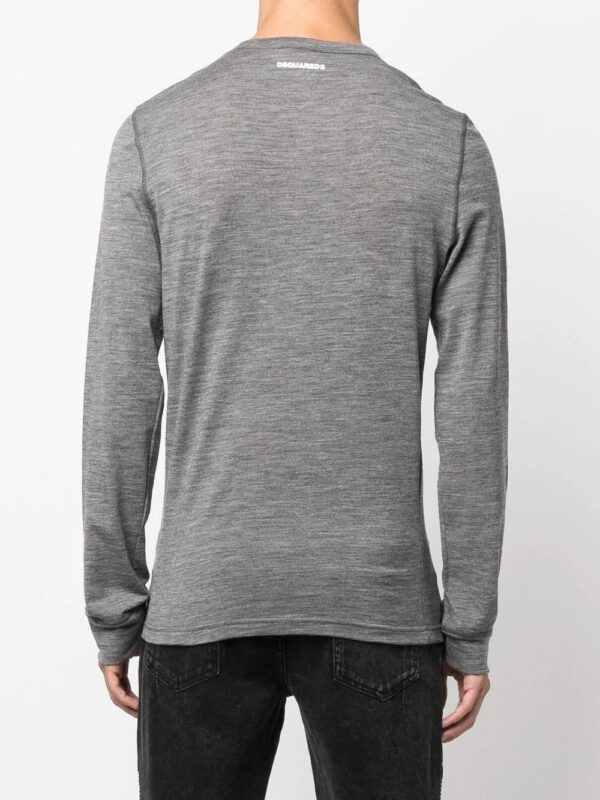 Dsquared2  logo-patch long-sleeve T-shir - Image 4
