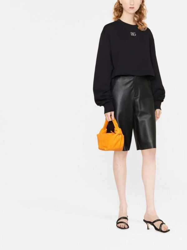 Dolce & Gabbana  logo-plaque cropped sweatshirt - Image 2