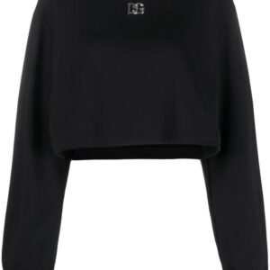 Dolce & Gabbana  logo-plaque cropped sweatshirt