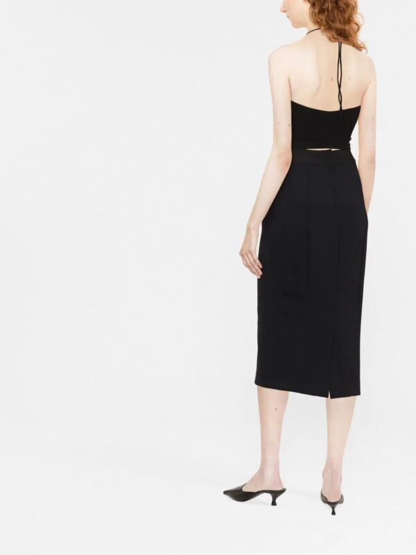 Dolce & Gabbana  logo-waistband midi skirt - Image 4