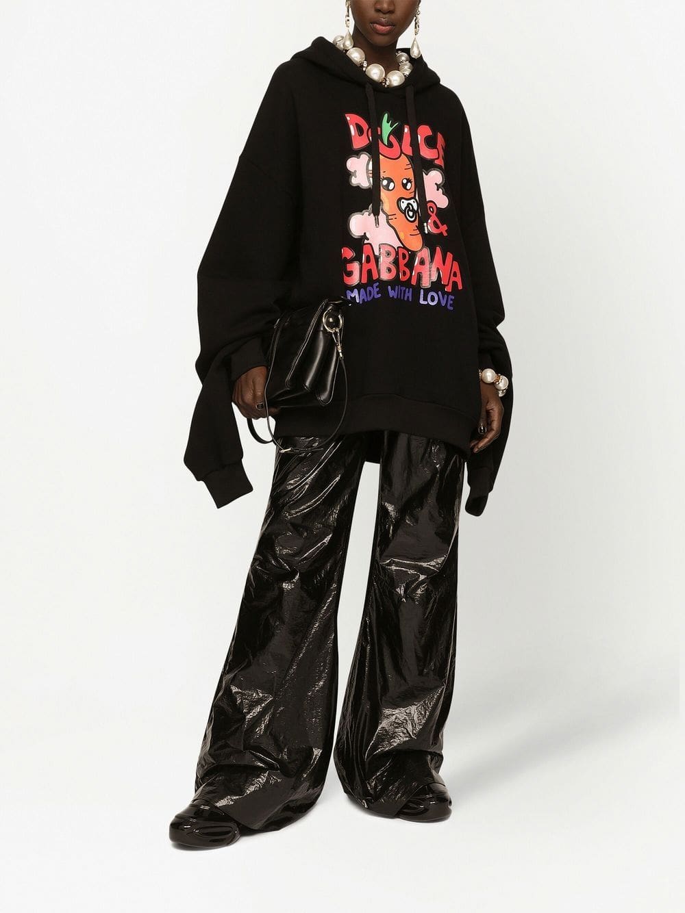 Dolce & Gabbana graphic-print drawstring hoodie - Image 2