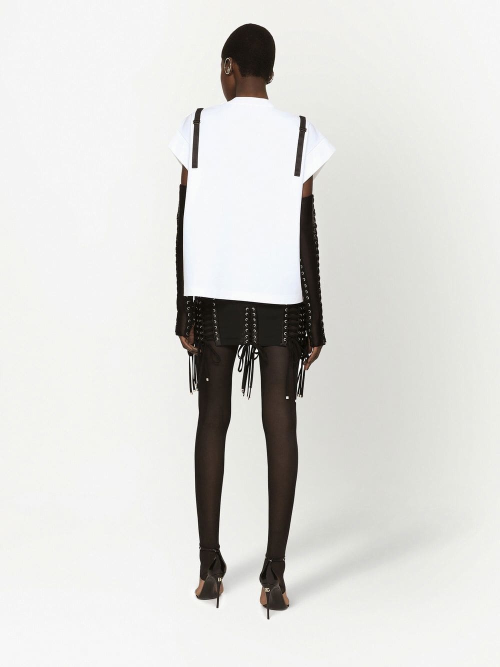 Dolce & Gabbana lace-detail bustier T-shirt - Image 4