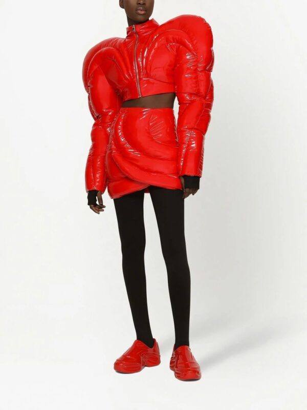 Dolce & Gabbana  high-shine padded fitted skirt - Image 3