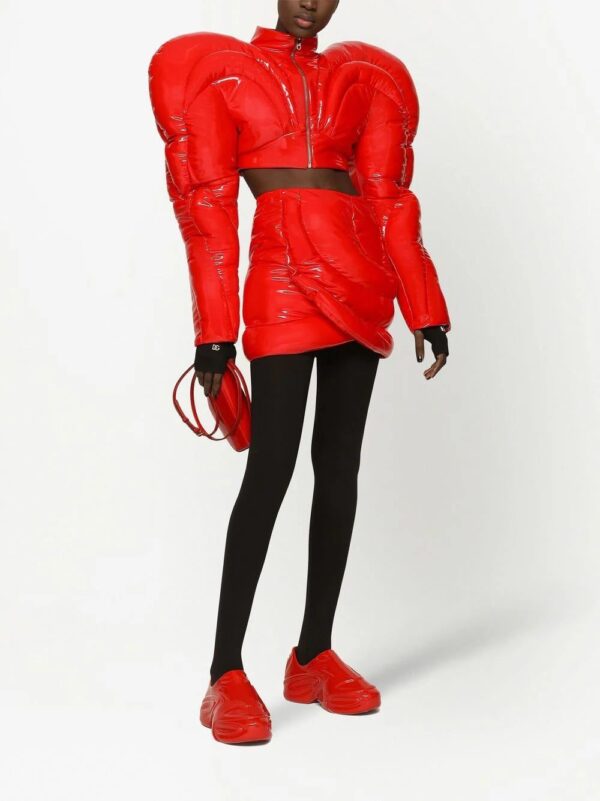 Dolce & Gabbana  high-shine padded fitted skirt - Image 2