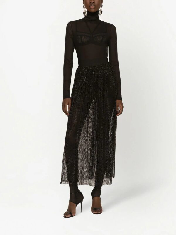 Dolce & Gabbana  rhinestone-embellished A-line skirt - Image 3