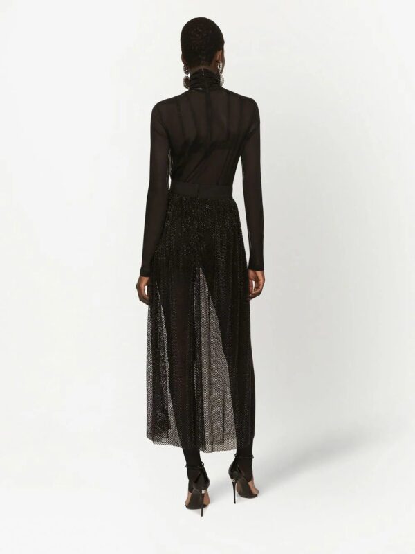 Dolce & Gabbana  rhinestone-embellished A-line skirt - Image 4