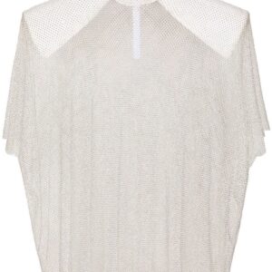 Dolce & Gabbana rhinestone-embellished mesh blouse