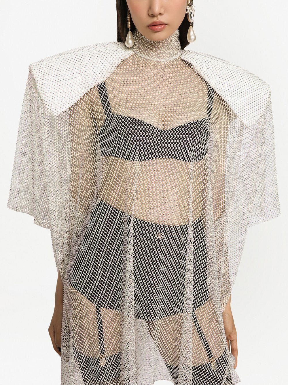 Dolce & Gabbana rhinestone-embellished mesh blouse - Image 5