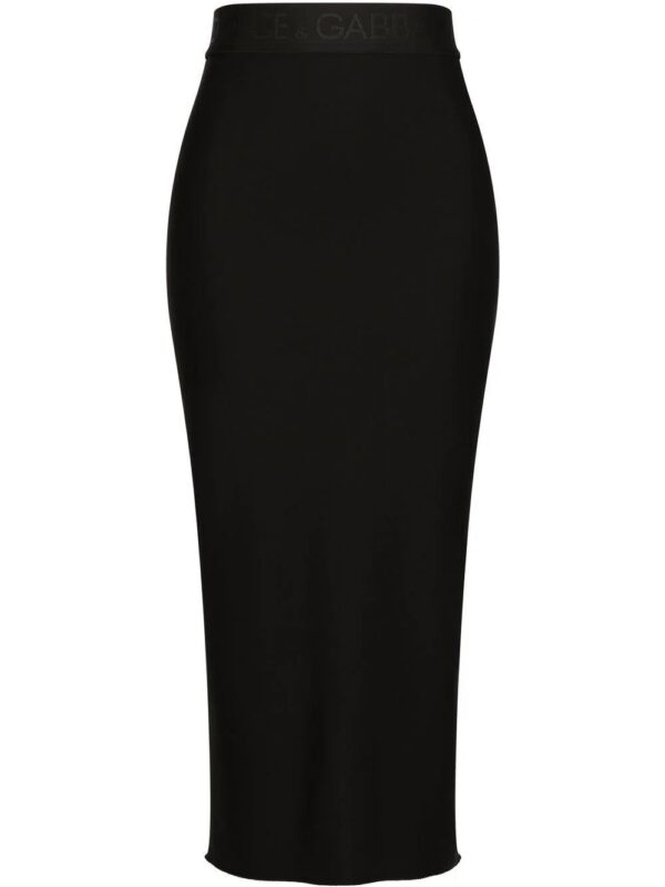 Dolce & Gabbana  wool-blend jersey midi skirt