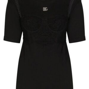 Dolce & Gabbana  bralette-detailed short sleeved T-shirt