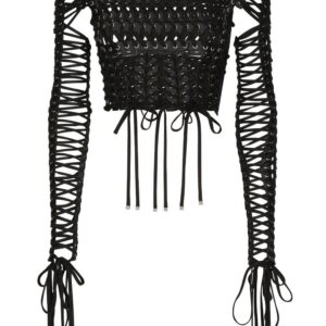 Dolce & Gabbana lace-up detailed bustier blouse