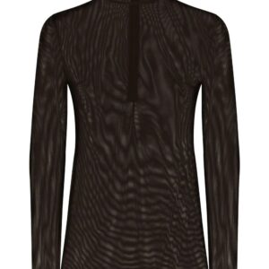 Dolce & Gabbana  sheer half-zip mesh top