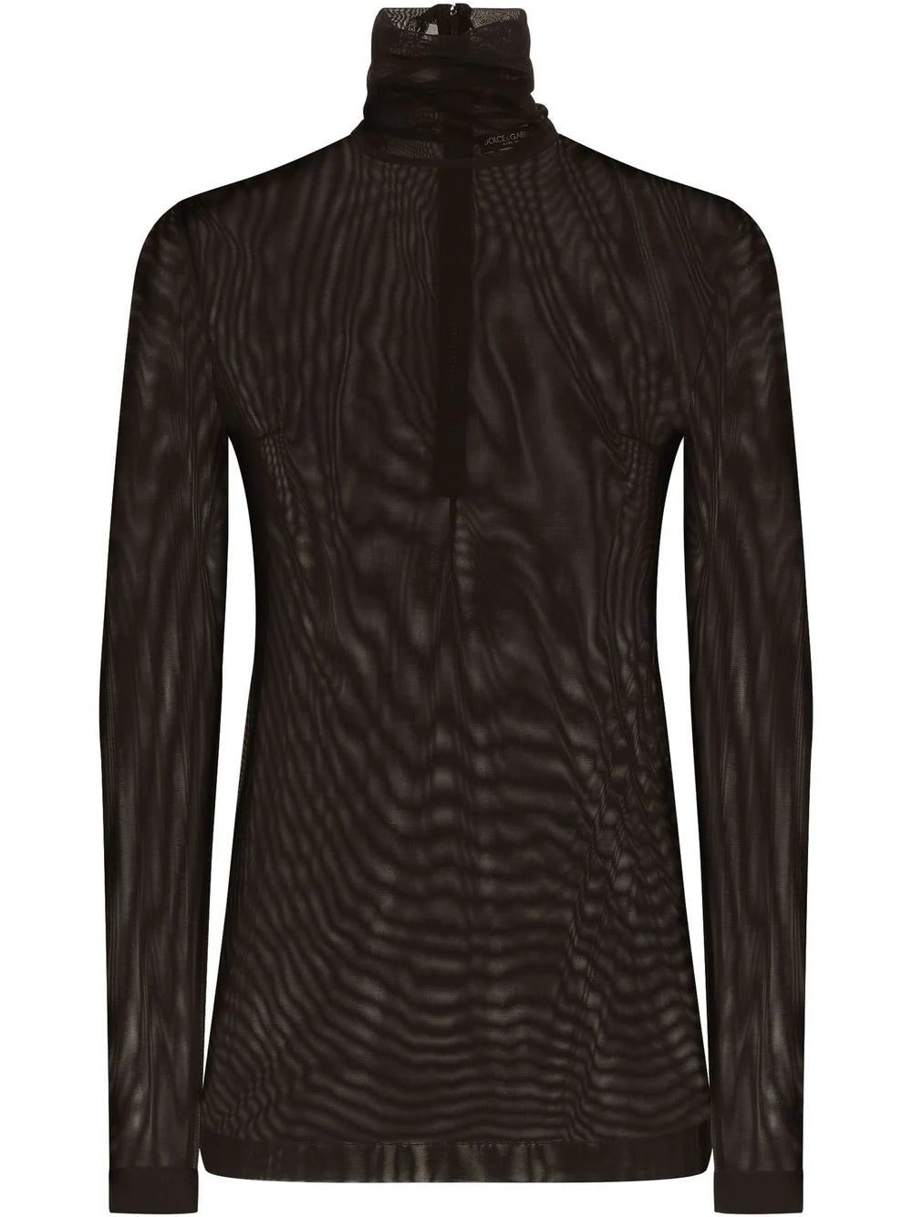 Dolce & Gabbana sheer half-zip mesh top