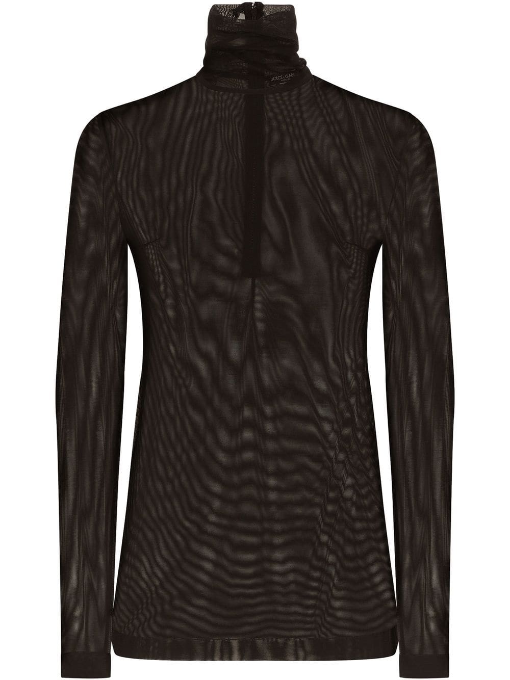 Dolce & Gabbana sheer half-zip mesh top